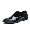 Foreign trade large size men's formal wear business leather shoes trendy men's single shoes low-top British pointed head now leathershoes
