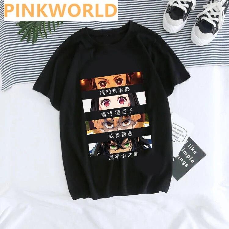Japanese Anime Cartoon Funny Fashioin WoUnisex T-shirt Print Ladies T-shirt Casual Basis O-collar Black Shirt Short Sleeve Tshirt