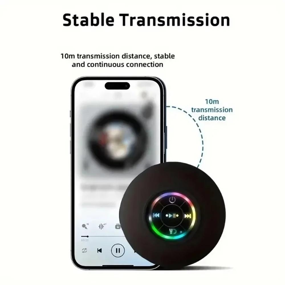 Bluetooth Speaker Mini Portable Wireless Bluetooth Audio Led IPX4 Waterproof Loudspeaker Large Suction Cup for Outdoor Bathroom 3