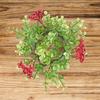 New Eucalyptus Christmas Wreath Candlestick Ring Berry Candle Decoration Dining Table Wine Bottle Arrangement Accessories