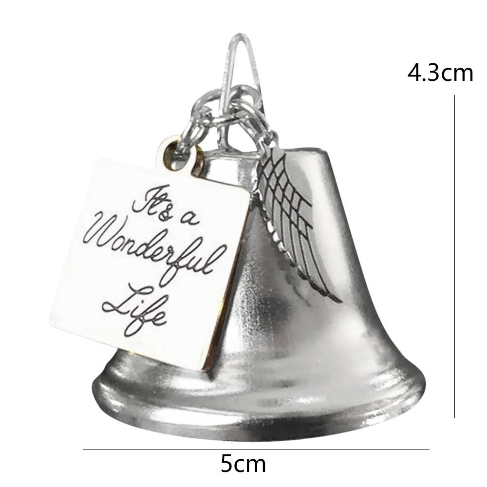 Hanging Christmas Chime Bell Metal Vintage Bell Angel Wing Wind Chime Bell Garden Decor