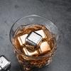 Подарочный набор камней для виски, 8 штук, многоразовые кубики льда из пищевой нержавеющей стали, охлаждение напитков без разбавления, сохраняет вкус и крепость