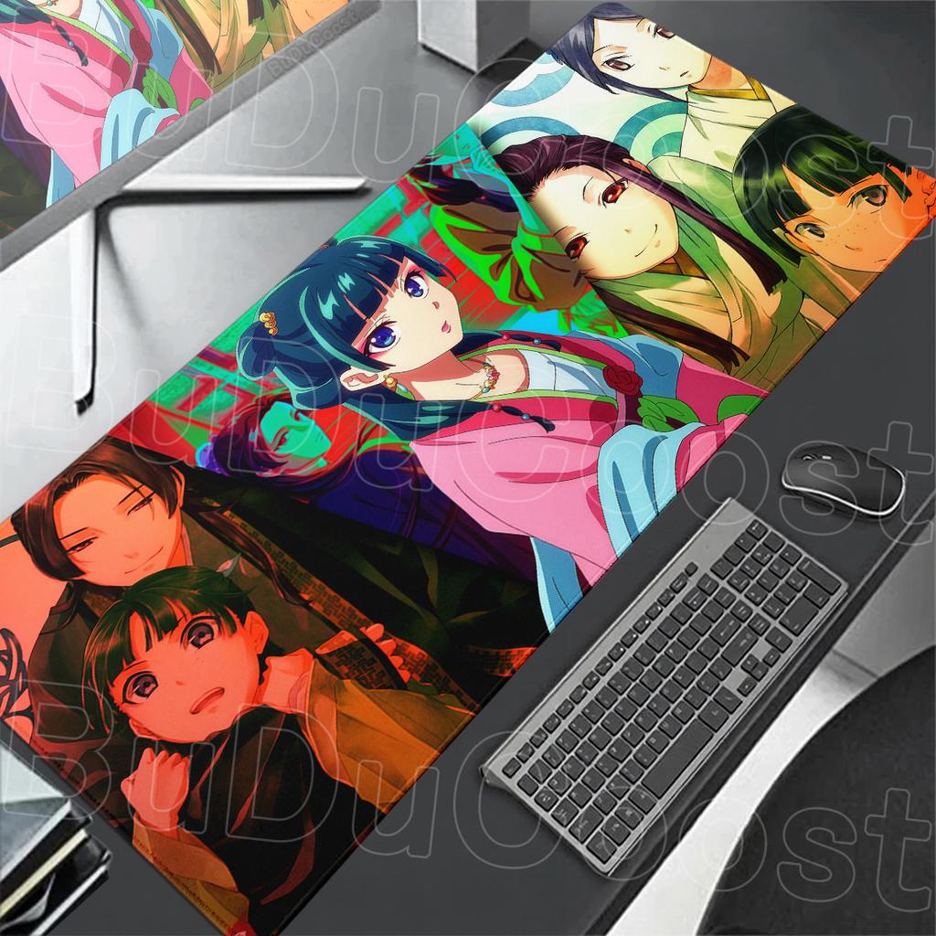Natural Rubber Non-slip Mouse Pad Kawaii The Apothecary Diaries Anime Extended Deskmat Gamer Computer HD Print Keyboard Mausepad