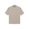 Fear of God Essentials Осень/Зима 2021 Короткий рукав Поло Унисекс Топы Шнурок Загар FOG-FW21-593