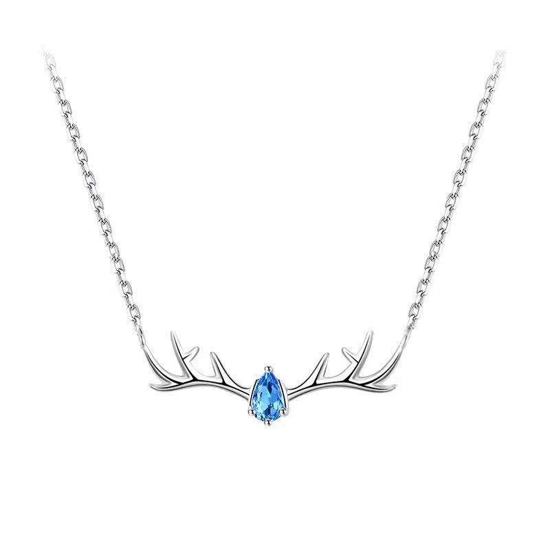 Korean Style Women's Antler Necklace - Simple Mori Clavicle Chain Christmas Gift