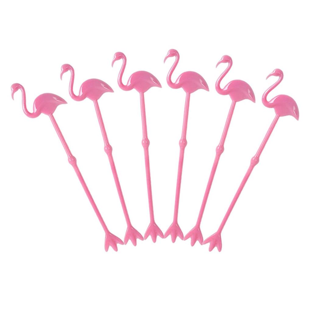 Flamingo Cactus Hawaiian Tropical Cocktail Tool Mixing Sticks Coffee Stirrer Swizzle Sticks