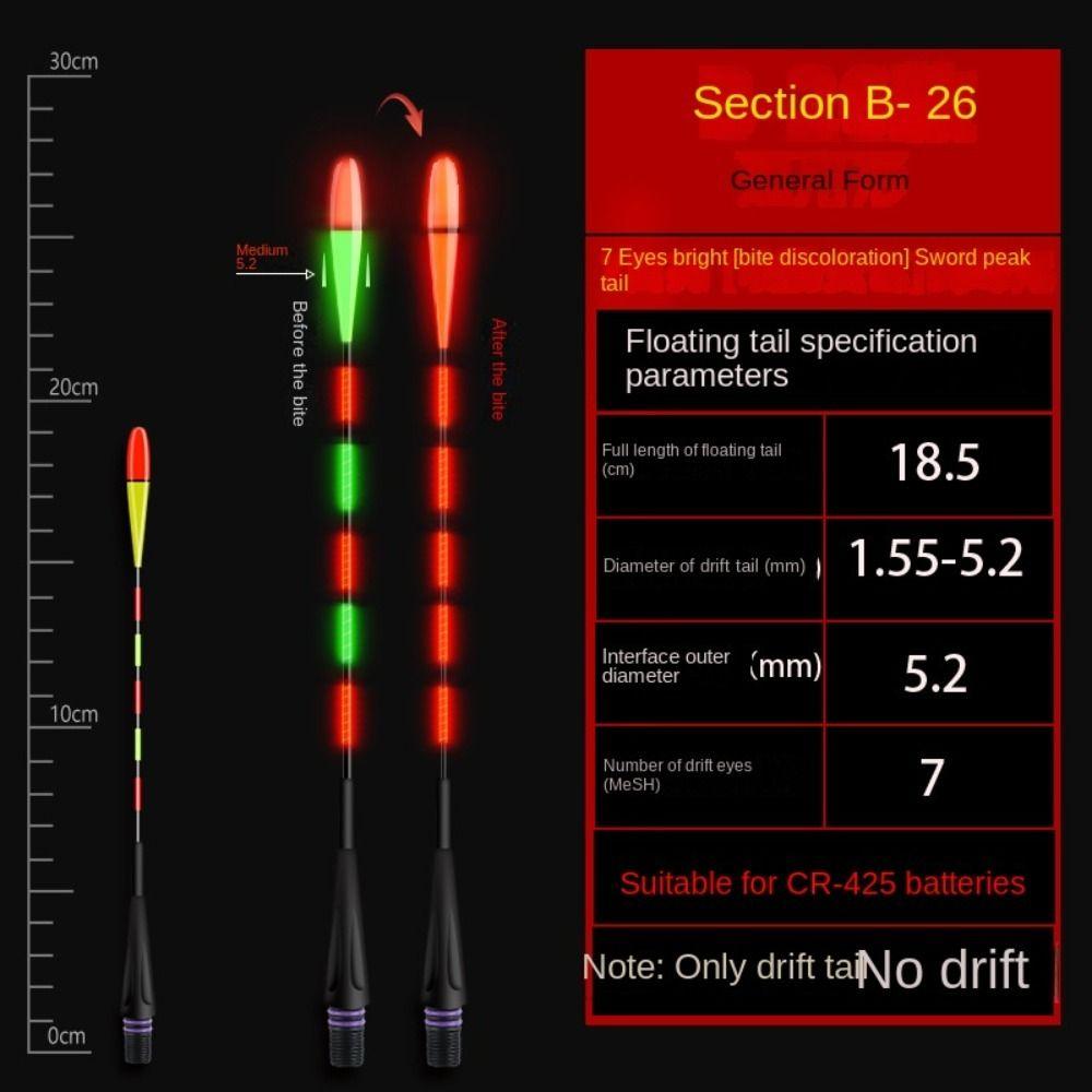 1 шт. сверхчувствительный светодиодный рыболовный умный поплавок для ночной рыбалки, светящийся поплавок для ночной рыбалки