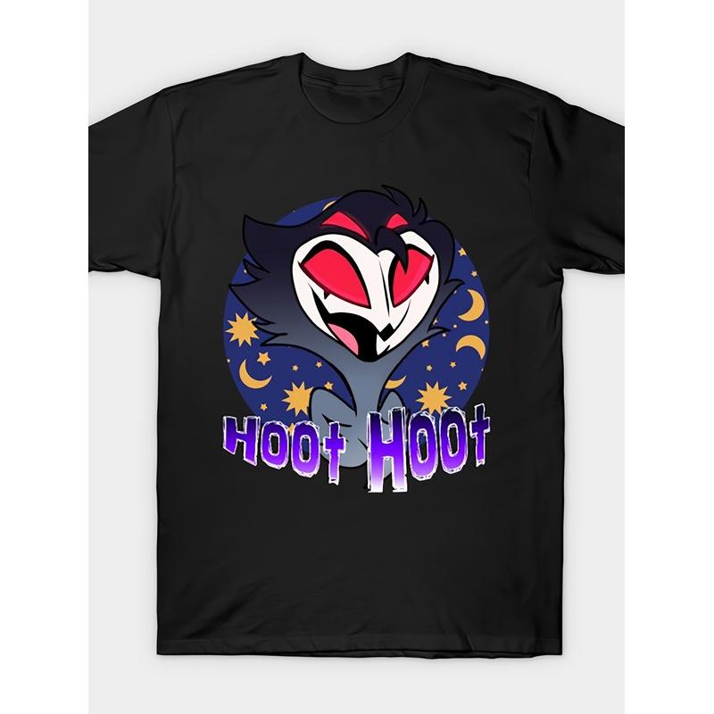 Stolas Hoot Hoot T-Shirt Lightweight and Casual Suitable for Summer and Year Round Wear Men S Everyday Outfit Black T-shirt