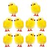 OSALADI 10 Pieces Mini Plush Easter Chicks, Small Plastic Stuffed Chickens, Flocked Chicken Toys for Crafts, Easter Chick Decorations, Party Favor