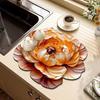 3D Коврик для сушки посуды Впитывающий кухонный коврик для сушки Цветочный Многоразовый Моющийся Коврик для сушки посуды Нескользящие Коврики для сушки посуды для кухонной столешницы