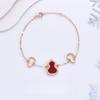 Браслет из тыквы Niche Ins Style Light Luxury High-end Sense White Fritillary Agate Bracelet Jewelry Women