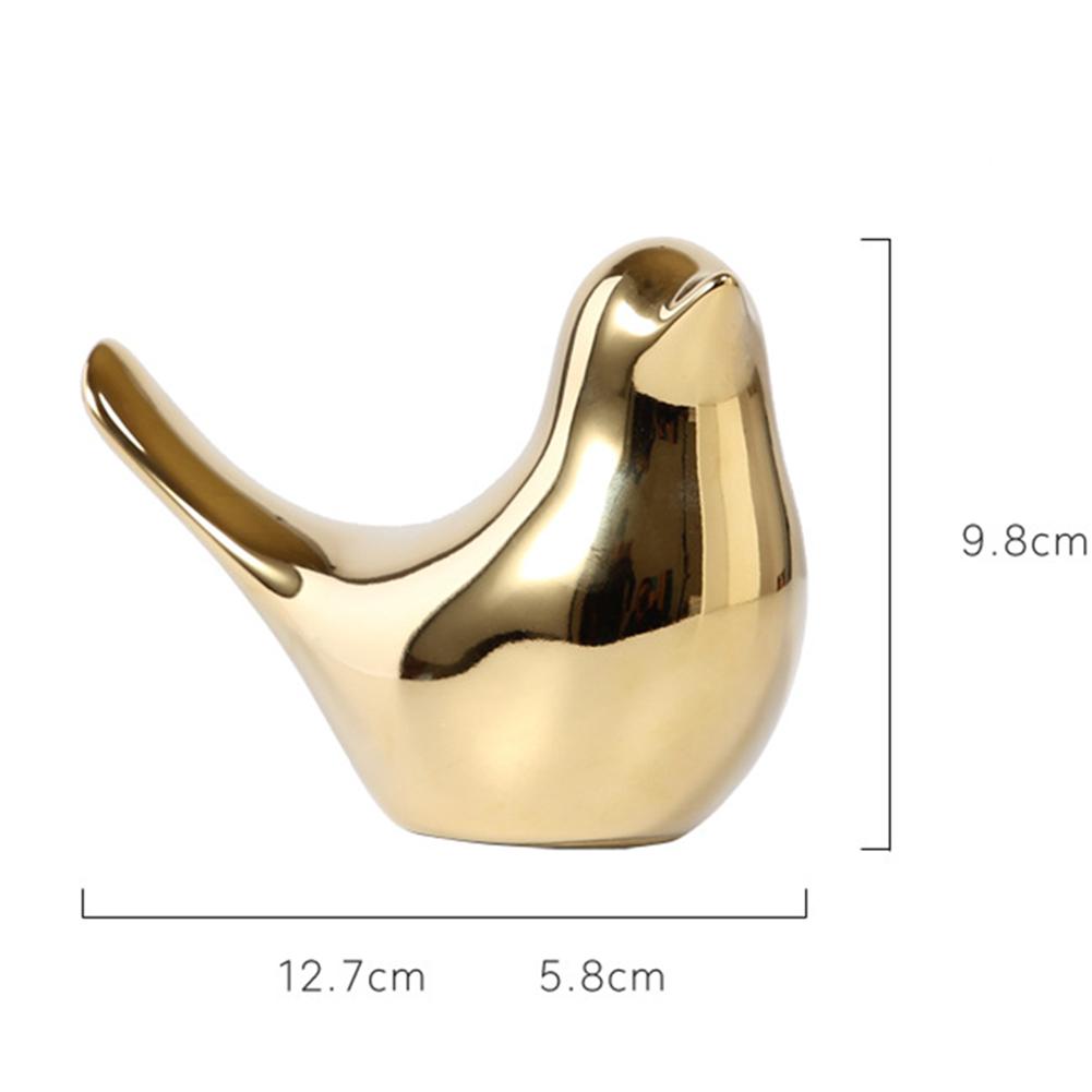 Lifelike Ceramic Bird Ornament Minimalist Style Bird Statue Collectible Figurines For Home Office Decor