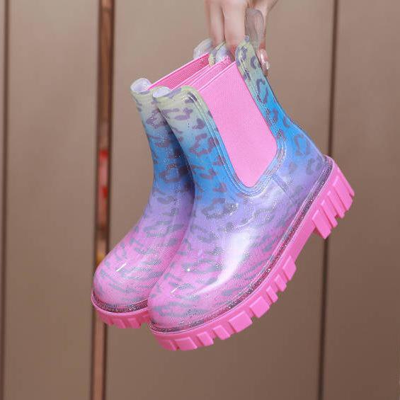 Women's Martin Rain Boots - New Style, Thick-Soled, Waterproof, Non-Slip, Short-Tube, Japanese Jelly Design