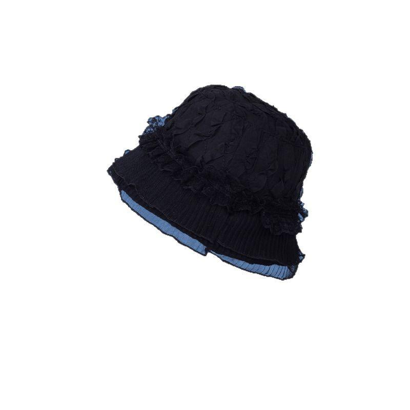 Летняя панама рыбака Свежая с оборками Листовая лежащая полая панама рыбака Пляжный солнцезащитный капюшон Девушка Трендовая