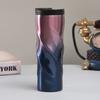 500ML Stainless Steel Thermal Cup Insulated Coffee Tumbler with Lid Spiral Design Vacuum Travel Mug