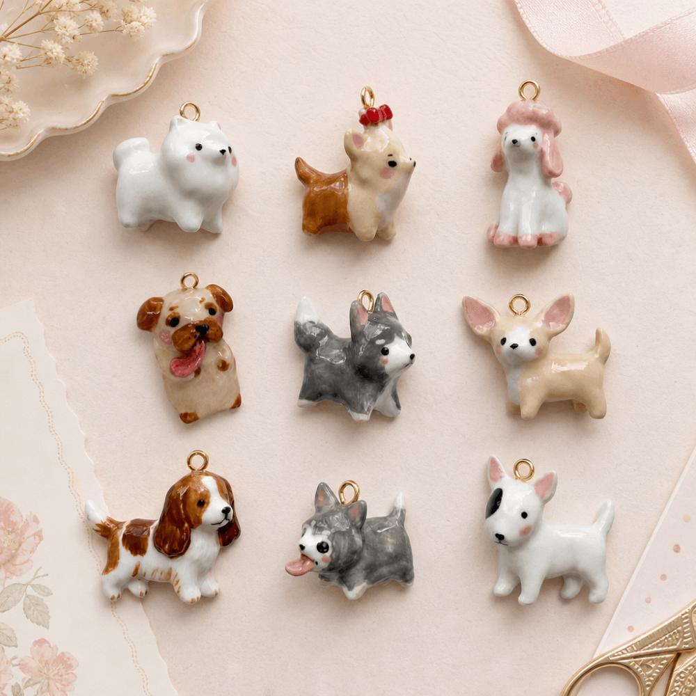 Cute Puppy Necklace Pendant Creative Beagle Pendant Shih Tzu Dog Pendant Necklace Accessories