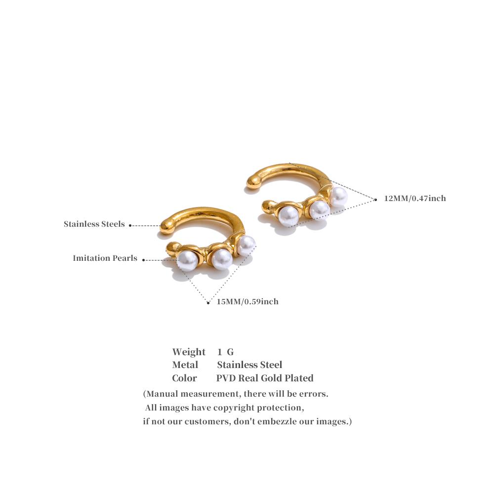 Yhpup Chic Fashion Ear Bone Non Piercing Earrings Trendy Accessories for Girl's Gift Stainless Steel Charm Jewelry Waterproof