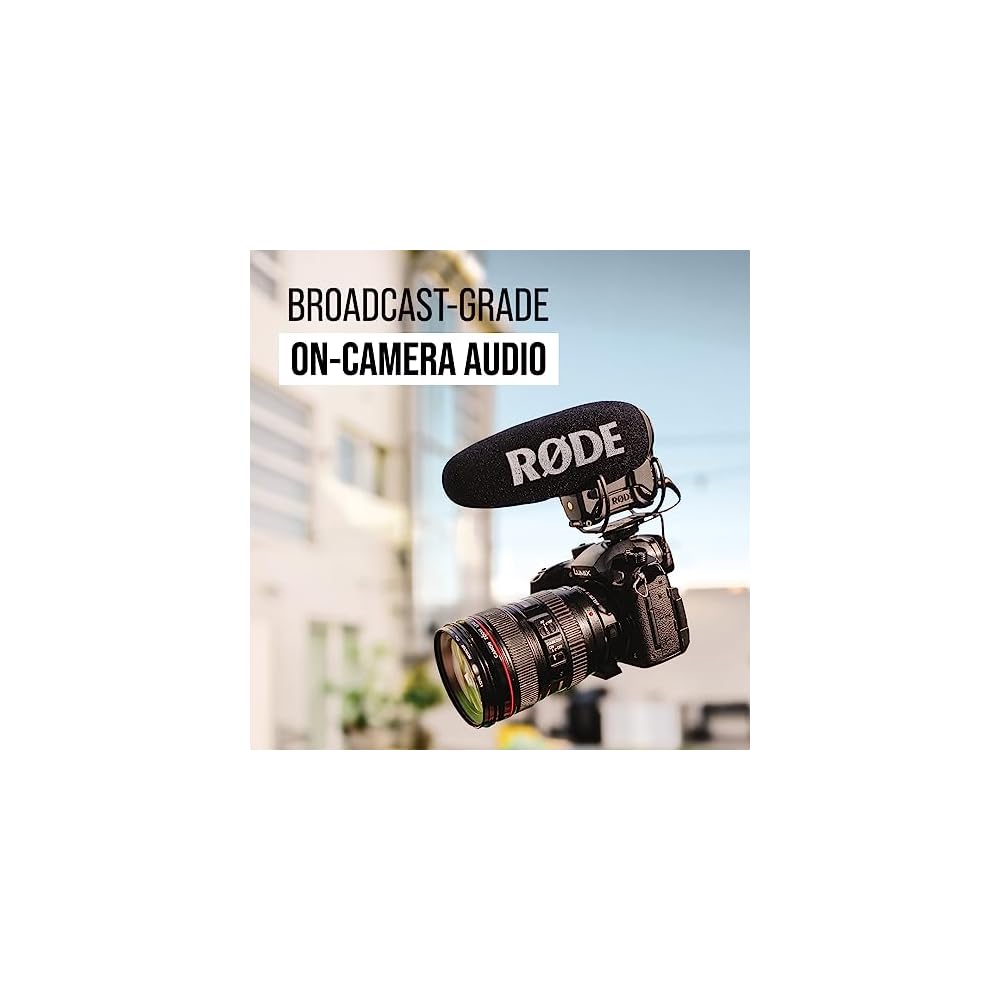 Rode VideoMic Pro+ Condenser Microphone with Shock Mount and Windshield