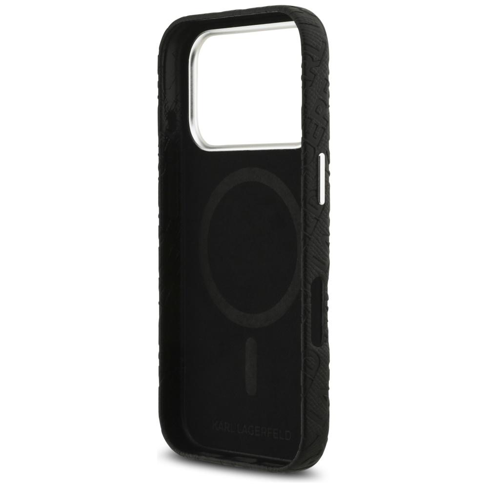 Karl Lagerfeld Case For Iphone 17 Pro Magsafe Fw Stamped Karl With Metal