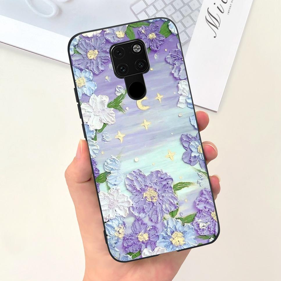 For Huawei Mate 20 6.53" Case Butterfly Luxury Flower Soft Silicone Cover For Huawei Mate20 HMA-L29 Bumper Phone Case Shockproof