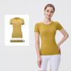 Женский короткий топ для йоги LULU 1.0 с коротким рукавом, быстросохнущий