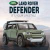 Модель Land Rover Defender 110 SUV, литая под давлением из сплава, в масштабе 1/32, со звуком, светом и механизмом оттяжки - Идеально подходит для подарков мальчикам и коллекционирования