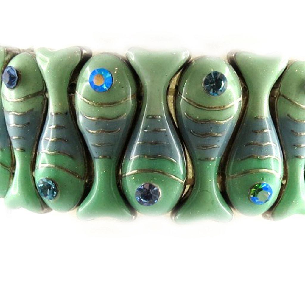 Les Trésors De Lily [E0430] - Дизайнерский браслет «Таласса» зелено-синий