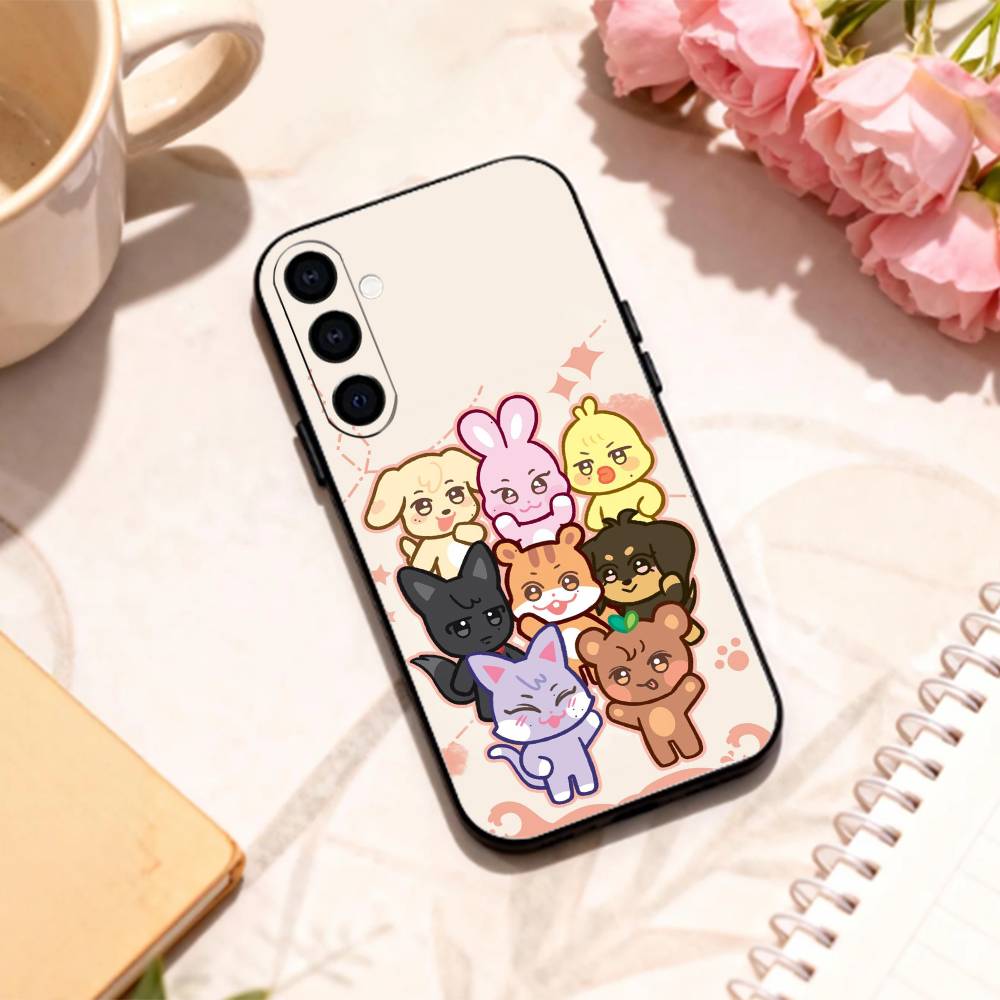 C-Cute A-ANITEEZ Чехол для телефона Samsung Galaxy A73, A72, A71, A70, A53, A52, A51, Другие Мягкий Черный Корпус