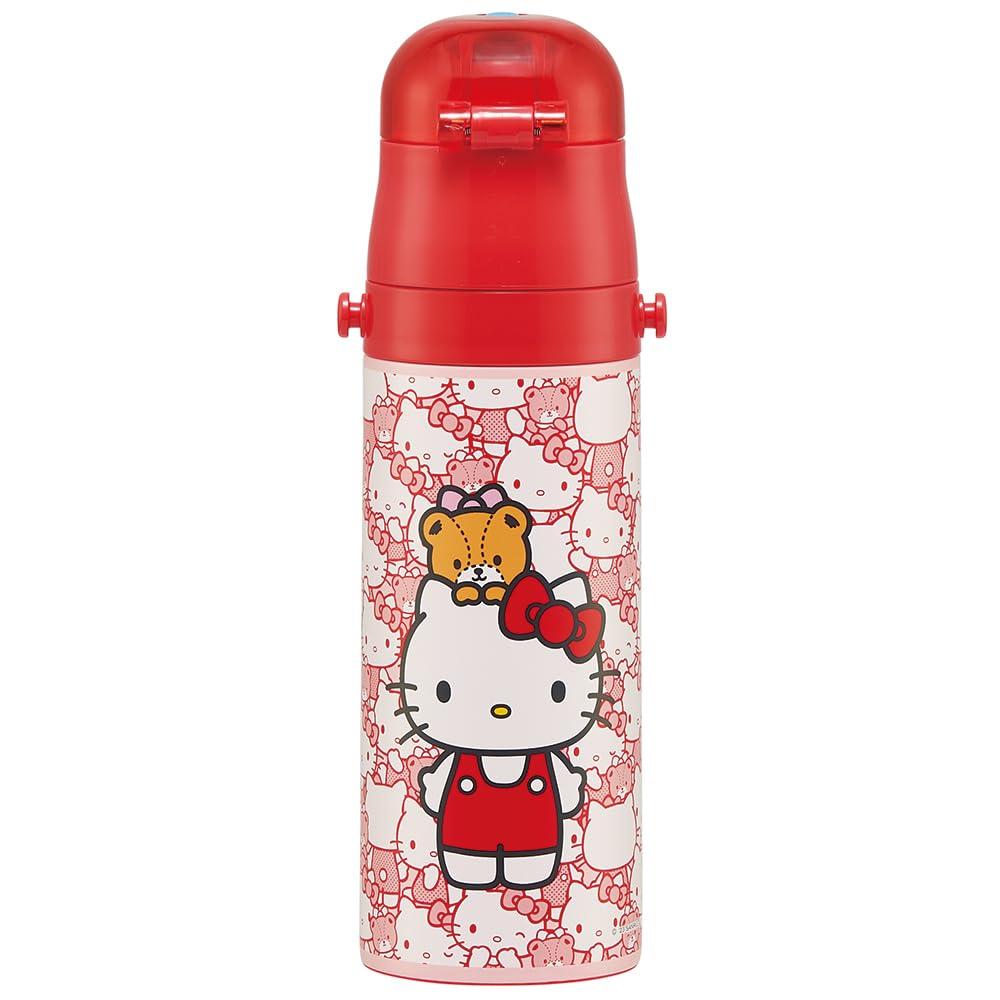 Skater Stainless Steel Water Direct Hello Sanrio Sports Water Kids' Bottle, Drinking, 470ml, Kitty, Ushiro-Shiro, Design, Child-Friendly, Lightweight,