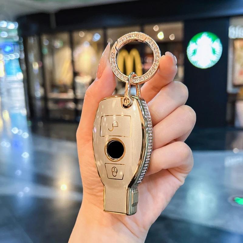 For Mercedes Benz keycase C E A B S Class GLE GLA GLB GLC GLS AMG Car key bag exquisite durable car accessories Car Key Case