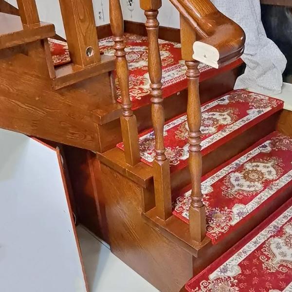 WTEMPO Винтажный европейский стиль ковер для лестницы сплошной бытовой неклеящийся самоклеящийся нескользящий коврик для лестницы подставка для ног