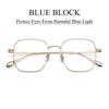 Large Anti Blue Rays Glasses Myopia Eyeglasses -6.00