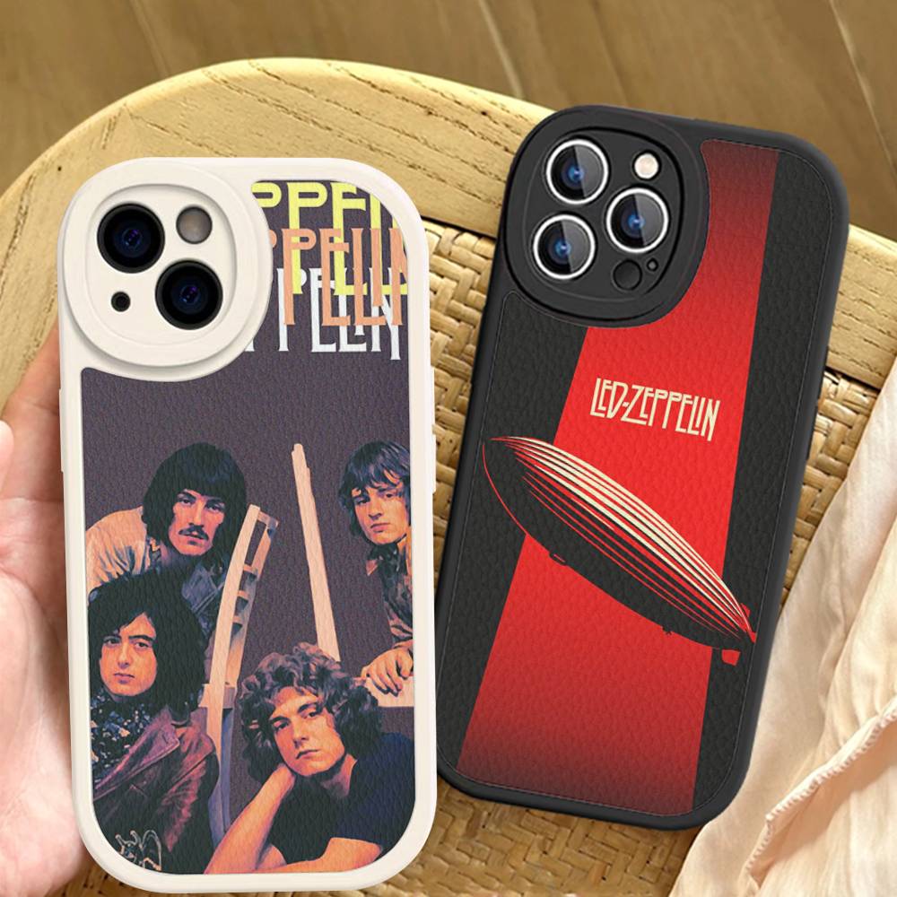 Чехол для телефона Rock Band L-Led Zeppelin для iPhone 16 15 14 16E 13 12 11 Pro Max Plus, кожаный