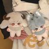 10cm Cute Plush Toys Doll No Attributes Short Soft Rabbit Fur Cloud Lamb with Animal Ear Plush Doll Bag Keyring Gift
