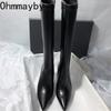Designer Pointed Toe Women Stretch Knee High Boots Elegant Shoes Sexy High Heel Long Botas De Mujer