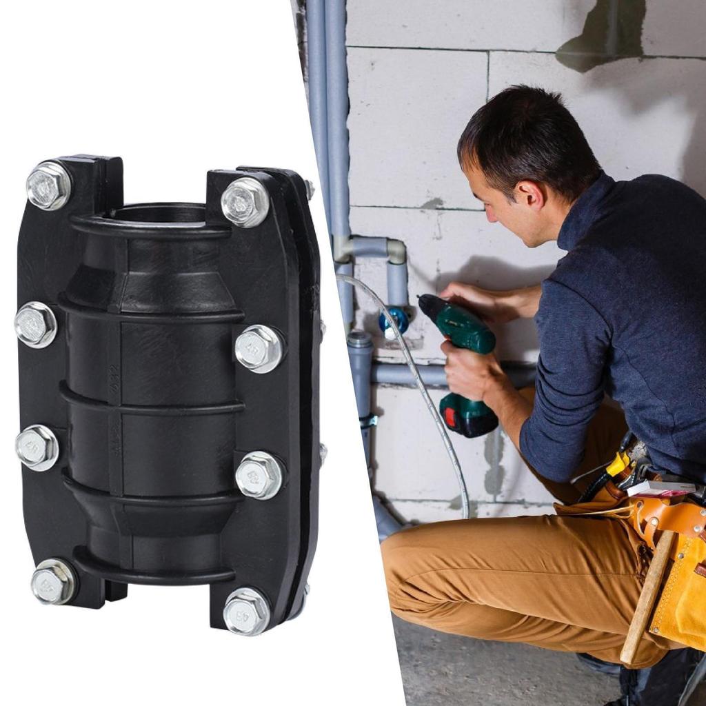 Хомут-герметик для аварийного ремонта течи водопроводной трубы для чугуна, цемента, ПВХ, ПЭ