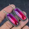 Двухцветный турмалин драгоценный камень 925 стерлинговое серебро ювелирное изделие серьга 2,44"