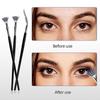 Folding Angle Scalloped Lashes Brush, Mascara Fan Brush, Eyebrow Brush Eyelash Comb, Soft Brush Bristles Makeup Tool