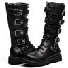 Men's PU Leather Black Winter Men's Motorcycle Boots Fashion Mavericks Punk Rock Punk Shoes
