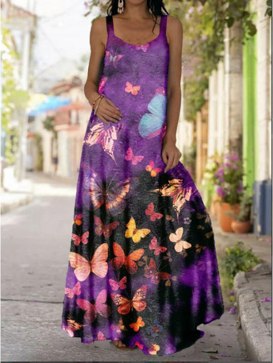 Платье без бретелек с принтом тай-дай 3D в стиле бохо с открытыми плечами 2025 года