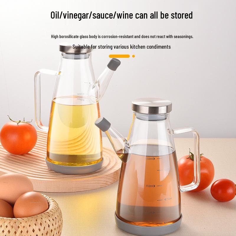 Leak-Proof Stainless Steel Oil & Vinegar Bottle for Kitchen