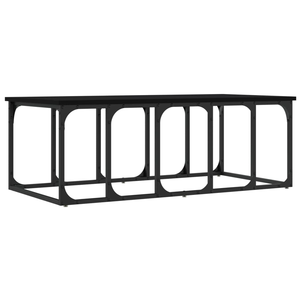 Coffee Table, Black, 100x50x35.5 Cm, Wood-based Material