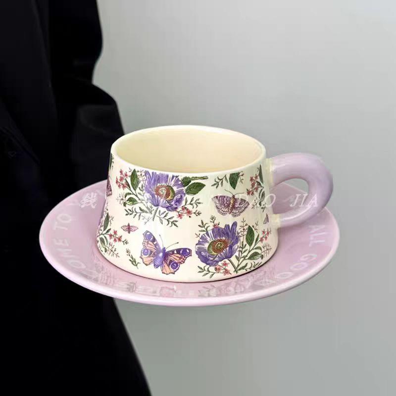 Высококлассный подарок на день рождения Сувенир для девочек Дизайнер сада Юань керамическая чашка блюдце кофейная чашка меридианная чайная чашка