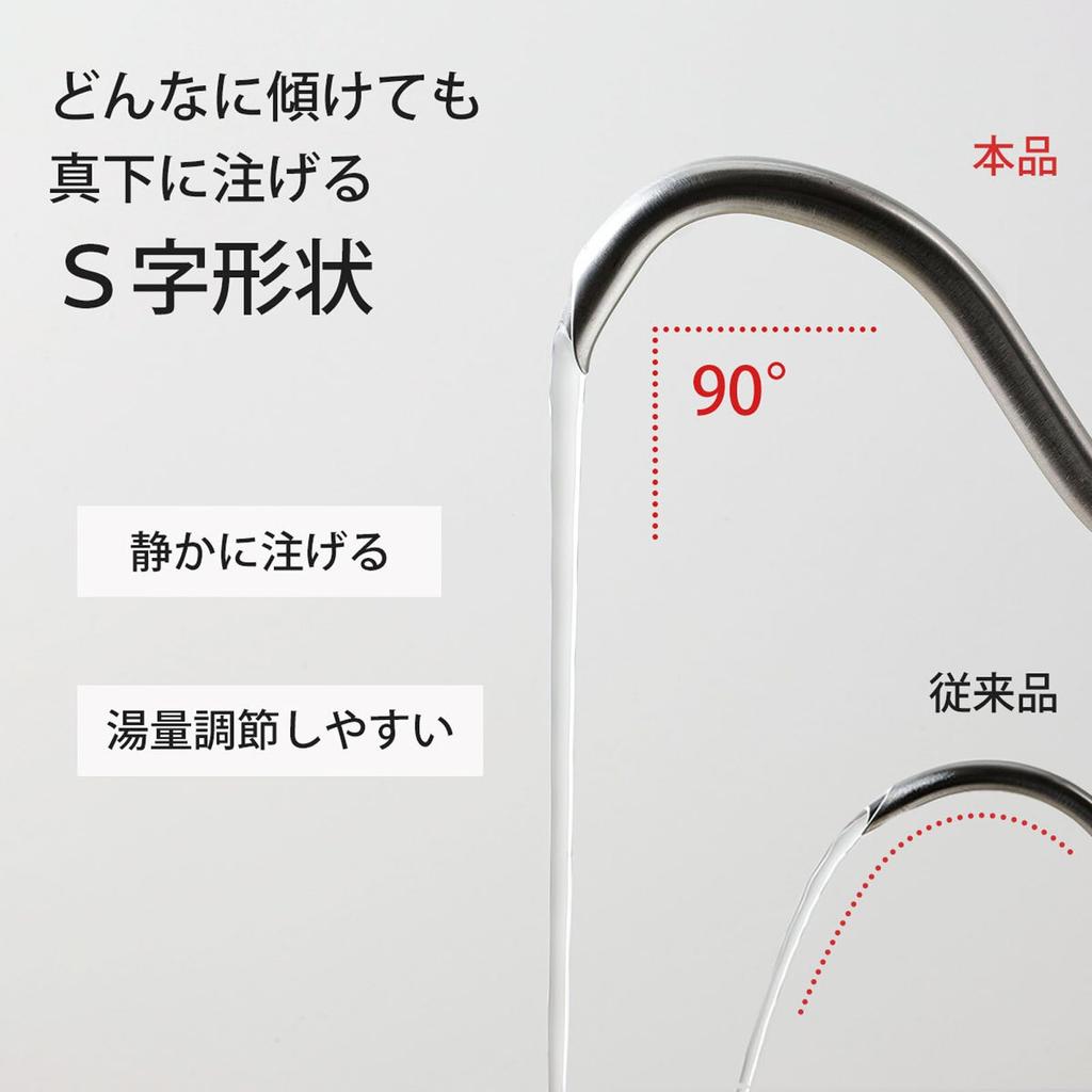 Coffee Kettle KOGU Shimomura Planning Drip Kettle Two Drip Pot Pro [Made In Japan] Stainless Steel Narrow Mouth Open Fire Compatible with IH Pour