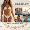 Summer Trend Gold Color Starfish Waist Chain  for Women Adjustable Metal Belly Body Chains Sexy Bikini Beach Accessories Jewelry