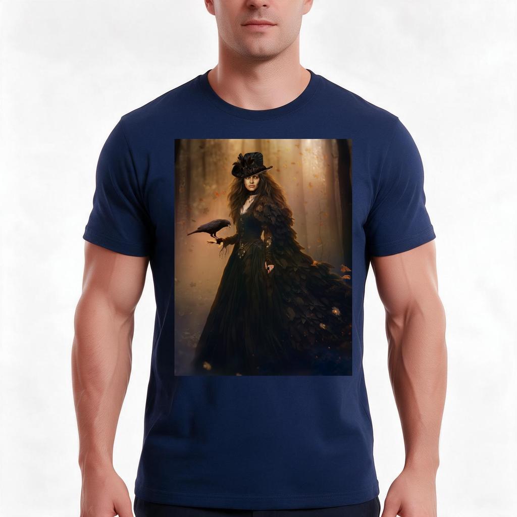 Steampunk Goth Witch Tshirt Summer Casual Cotton Tee Oversized Streetwear Tops Vintage Graphic Print Loose Fit Short Sleeve