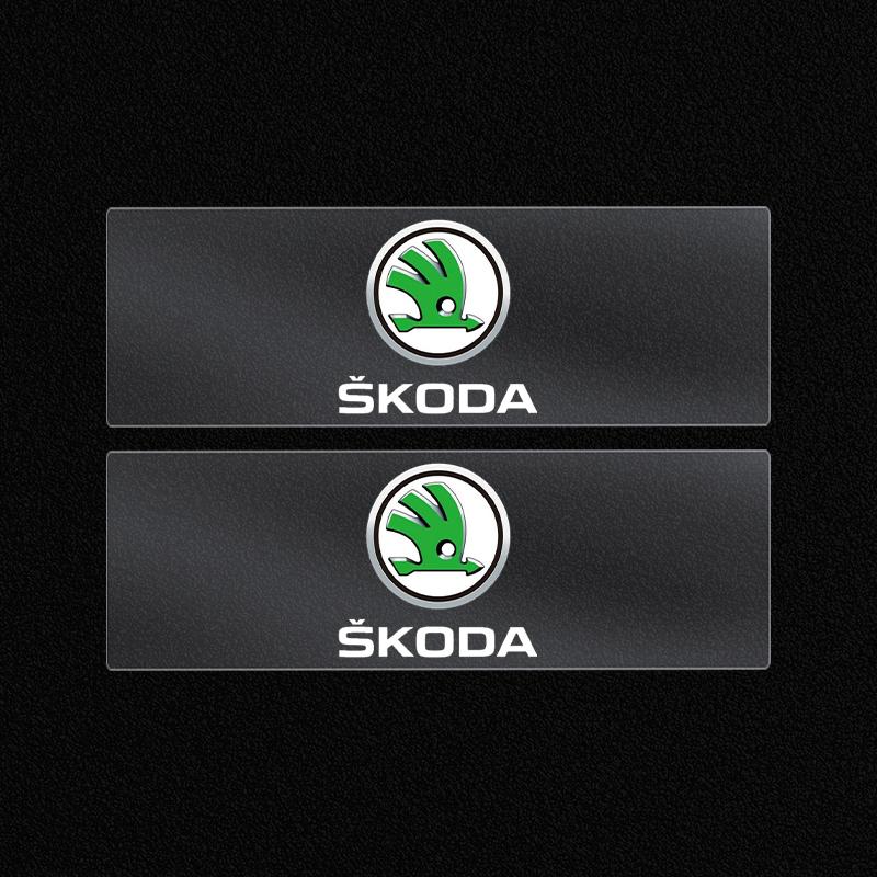 2/5/10Pcs Car Logo Sticker Central Control Decals Car Accessories For Skoda Octavia Superb Rapid Kodiaq Karoq Fabia Kamiq Roomster Citigo