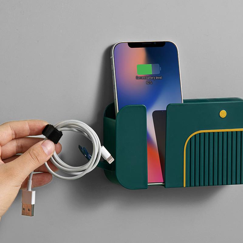 Wall-Mounted Remote & Phone Storage Rack