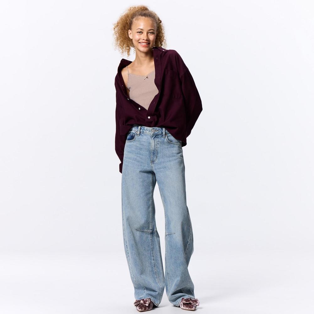 GU by Uniqlo Рубчатая майка из хлопковой смеси Dry 