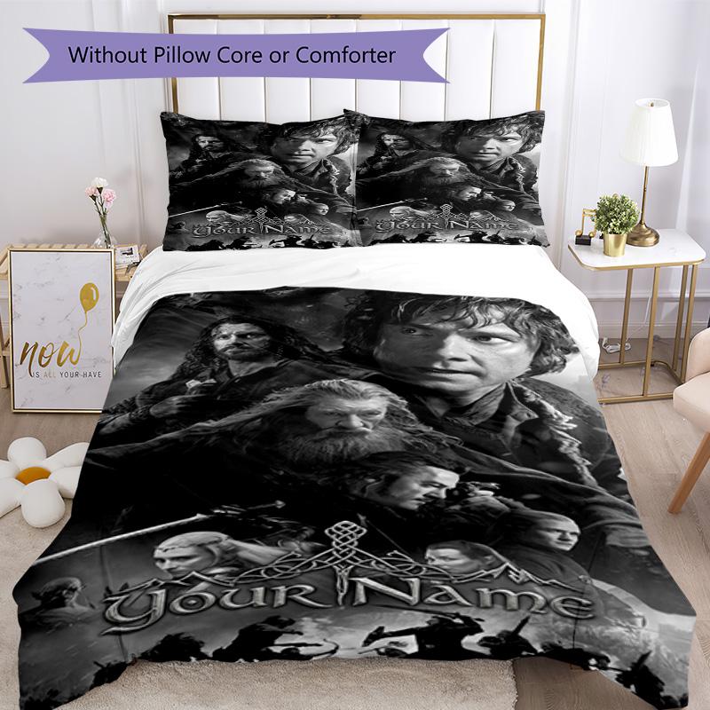 Lord Rings Personalized Text Bed CoverBed Suitable for Decorate room Soft Bedding Bedroom Decor Perfect Gift for Women/Men